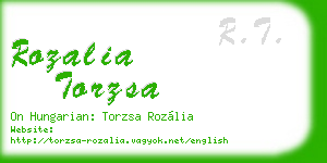 rozalia torzsa business card