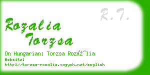 rozalia torzsa business card